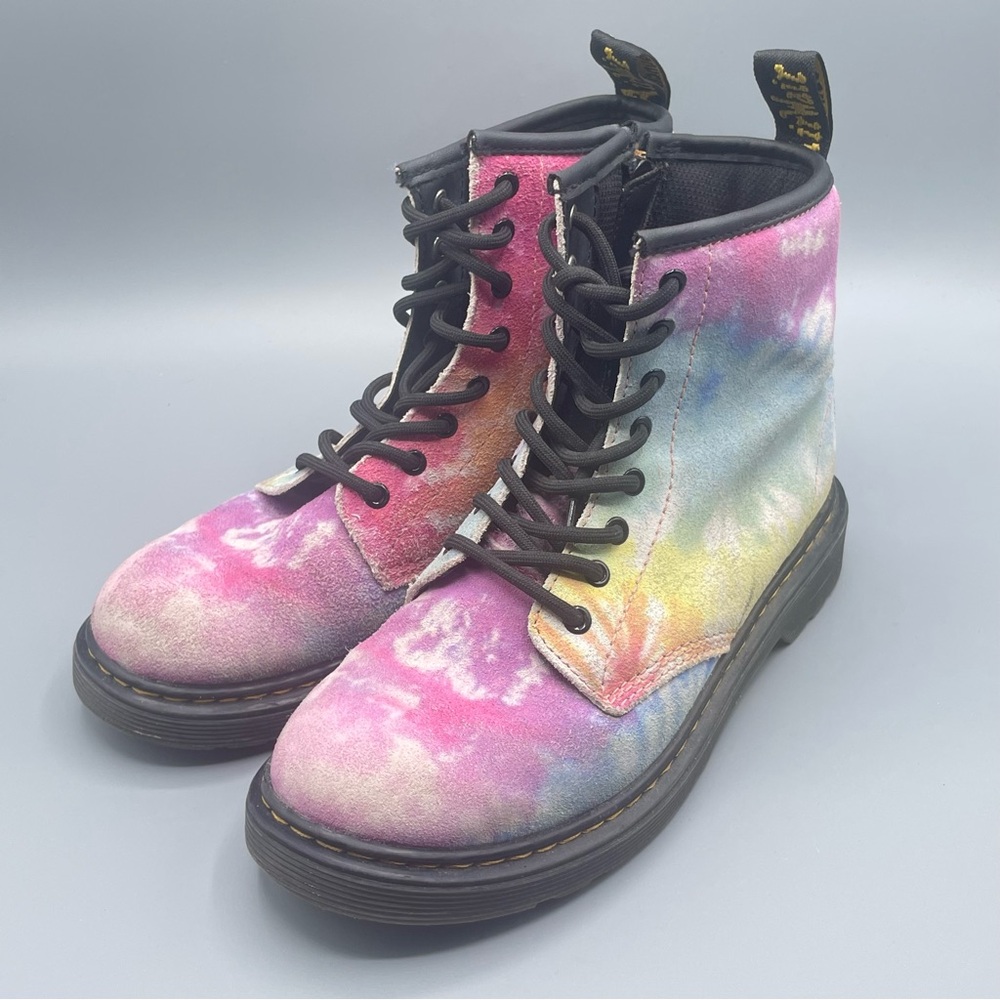 Dr. Martens‎ Multicolor Tie-Dye Combat Boots